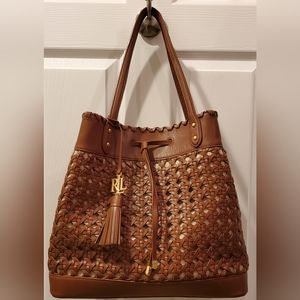 LAUREN RALPH LAUREN DRAWSTRING HANDBAG